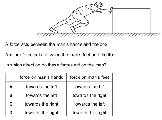 <p>A man pushes a heavy box along the ground.</p>