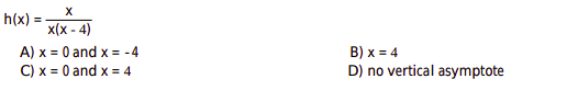 <p>Find the vertical asymptotes, if any, of the graph of the rational function.</p>