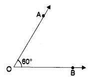 <p>&nbsp;In the following figure, reflex ∠ AOB is equal to&nbsp;</p>
