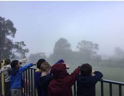 <p>After rain fell, John and his friends could see the sky being smoke-like, what is this smoke-like substance called?</p>