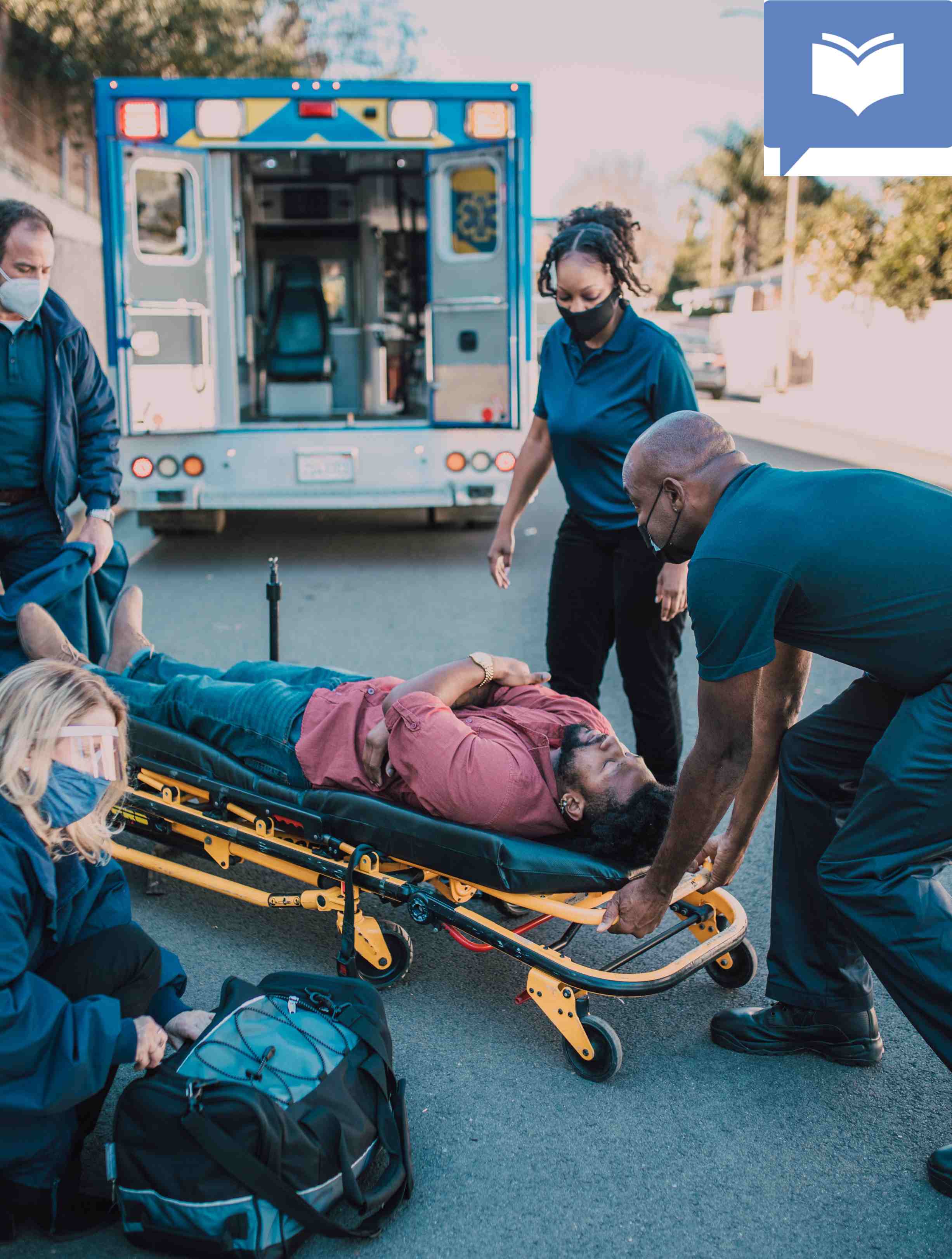 <p>During an emergency, patients are transported to the hospital using ____</p>